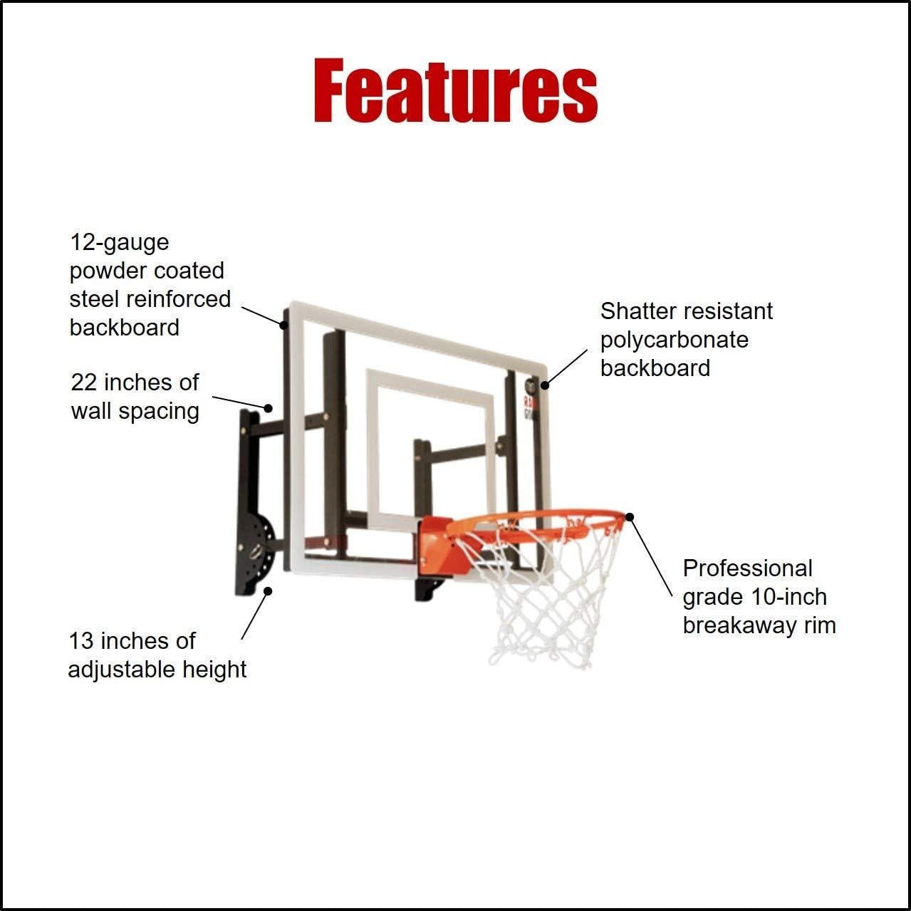 Aro de Baloncesto Mini RAMgoal para Montar en Pared 61 cm