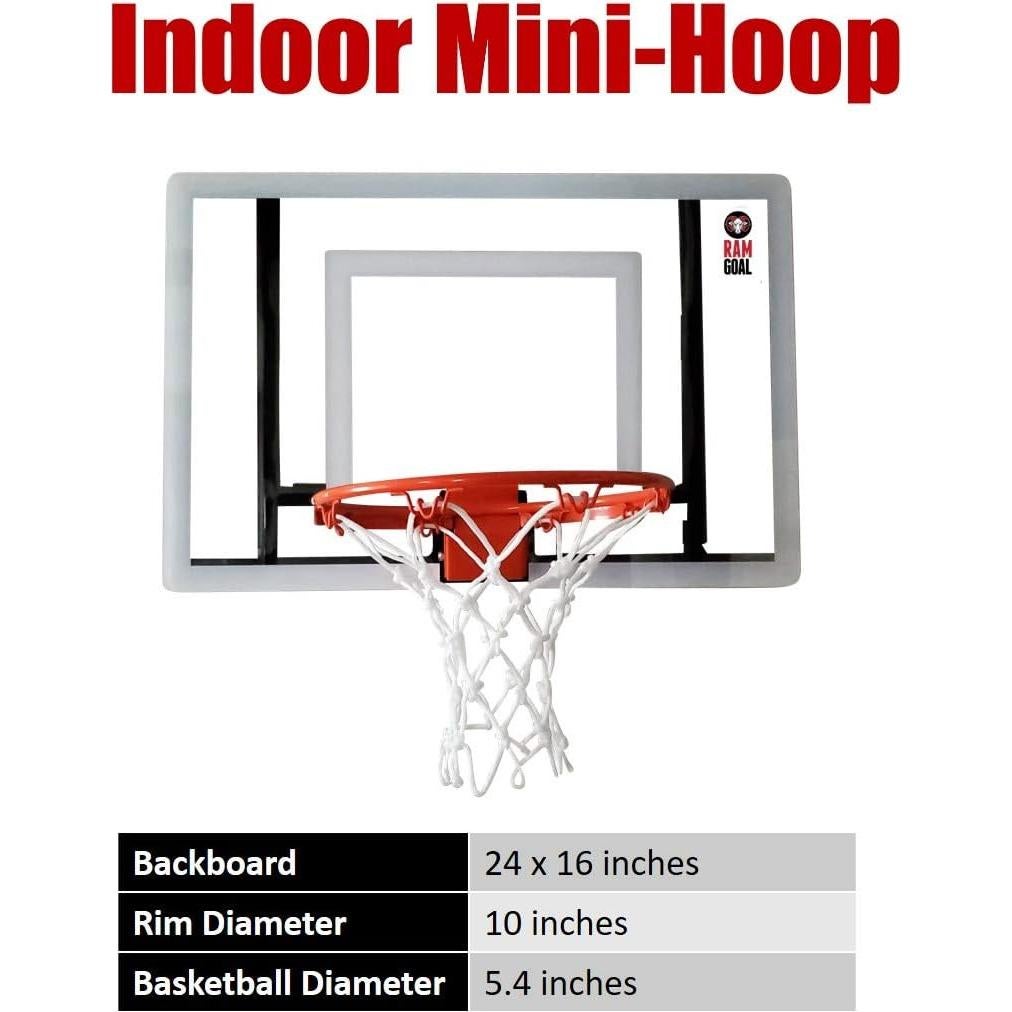 Aro de Baloncesto Mini RAMgoal para Montar en Pared 61 cm