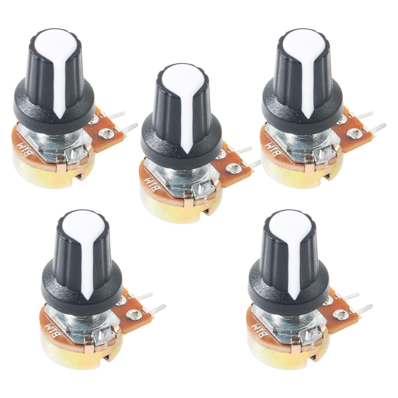 Potenciómetro Lineal 1M WH148 3 Pines Eje 15mm - 5 Pcs