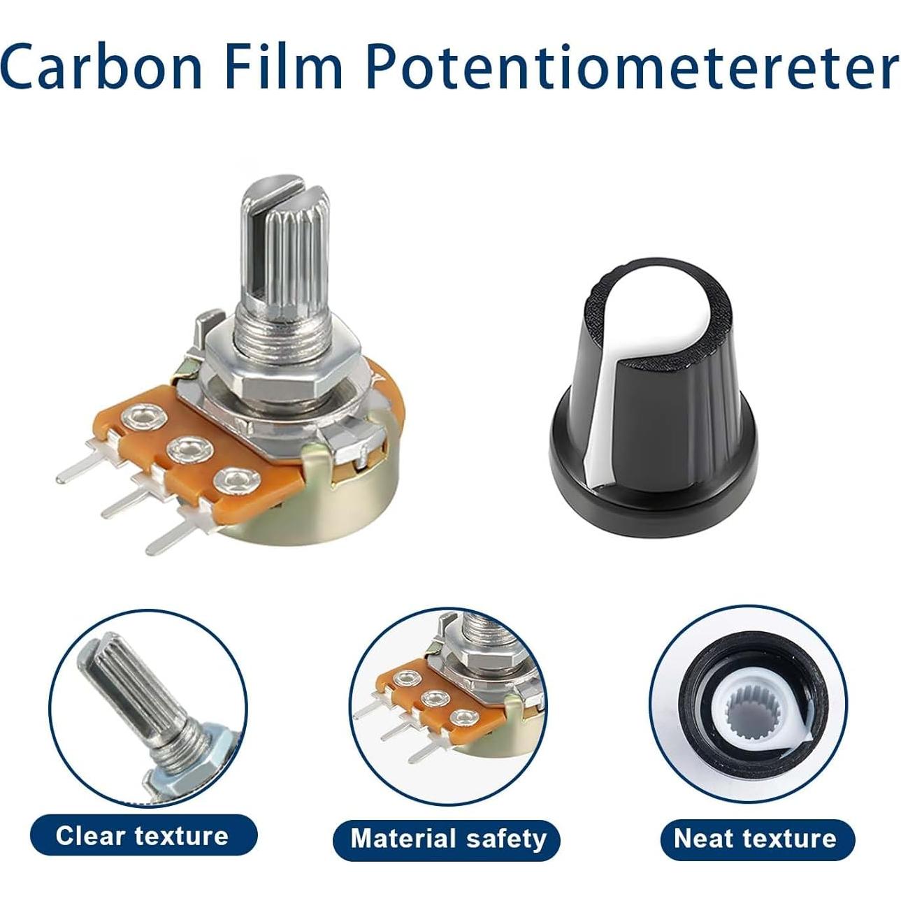 Potenciómetro Lineal 1M WH148 3 Pines Eje 15mm - 5 Pcs