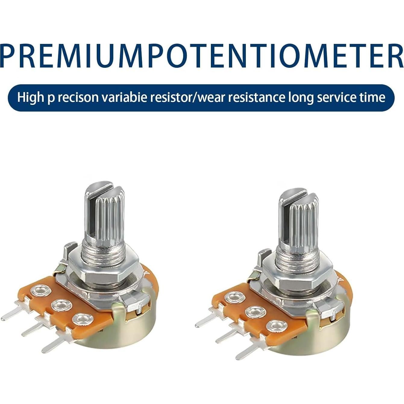 Potenciómetro Lineal 1M WH148 3 Pines Eje 15mm - 5 Pcs