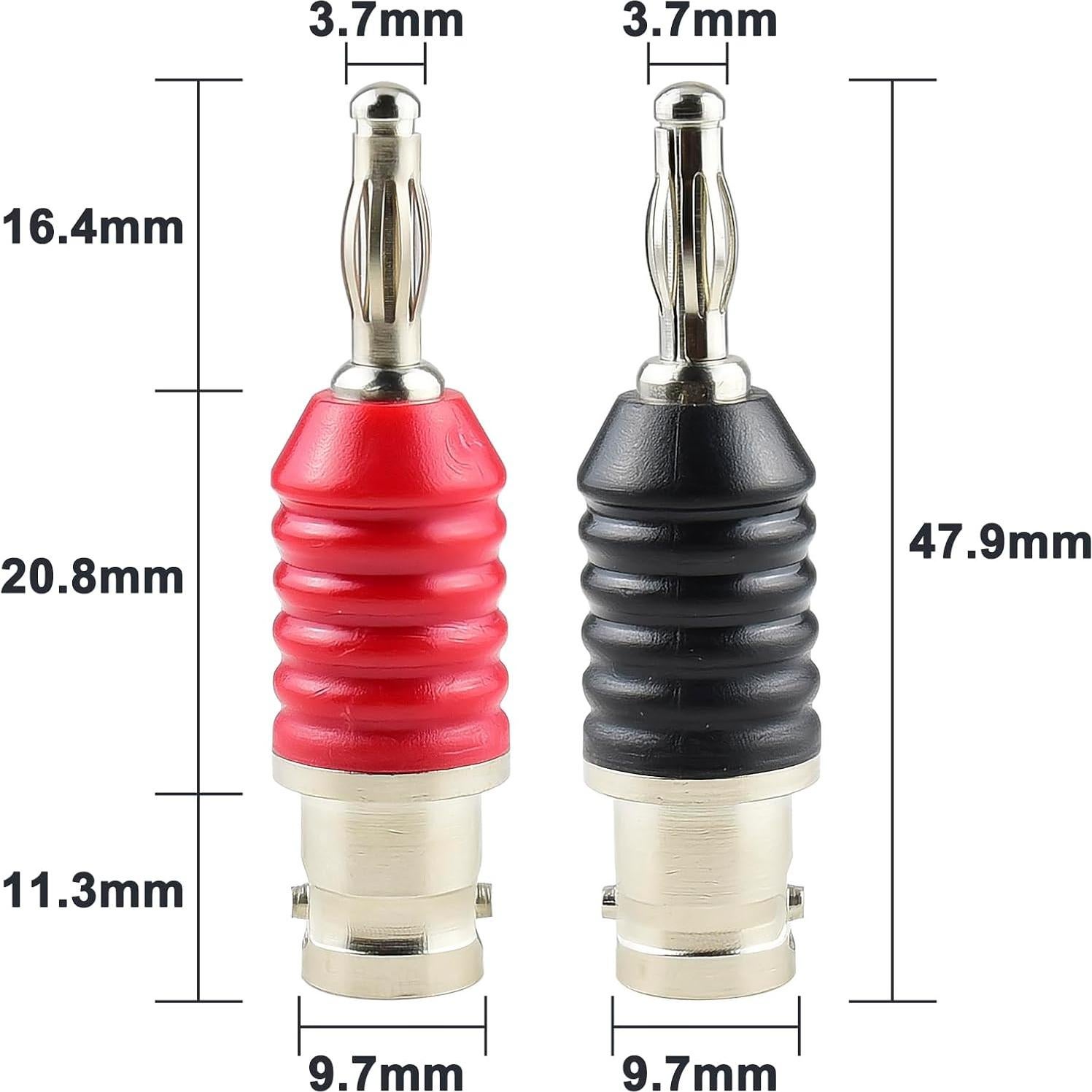 Adaptador BNC hembra a conector banana 4mm Onelinkmore - Paquete de 2