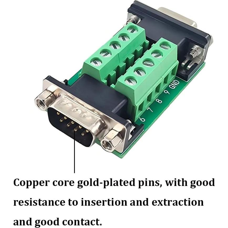 Conector DB9 hembra y macho Willwewon sin soldadura 2PCS