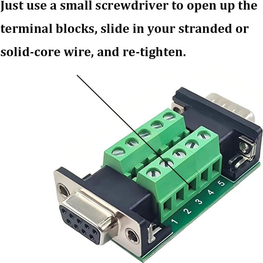 Conector DB9 hembra y macho Willwewon sin soldadura 2PCS