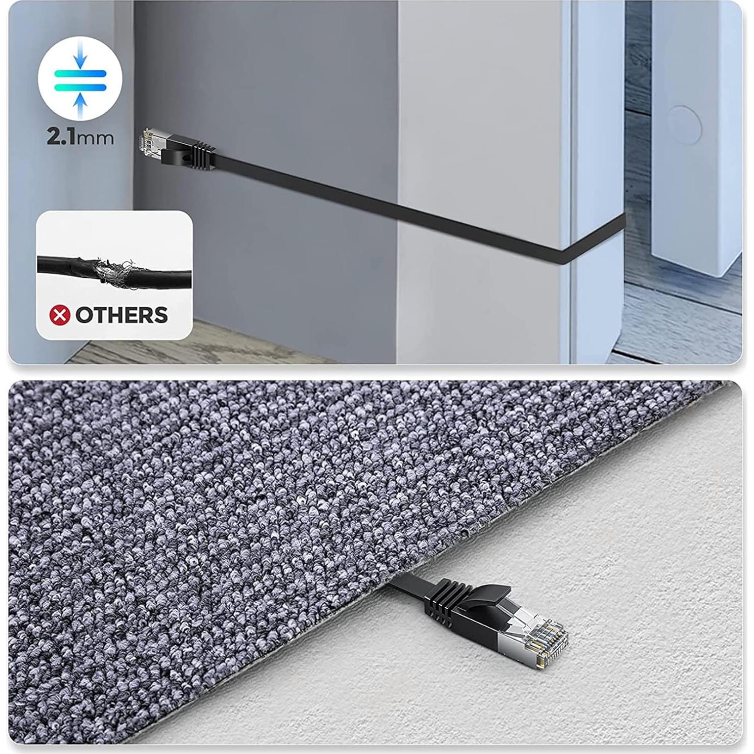 Cable Ethernet Cat 6 Ximeges 1.83m Paquete de 2 Alta Velocidad