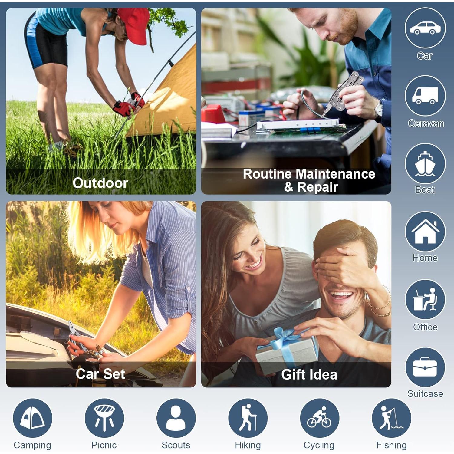 Alicate Multiherramienta 15 en 1 Bovgero Acero Inoxidable