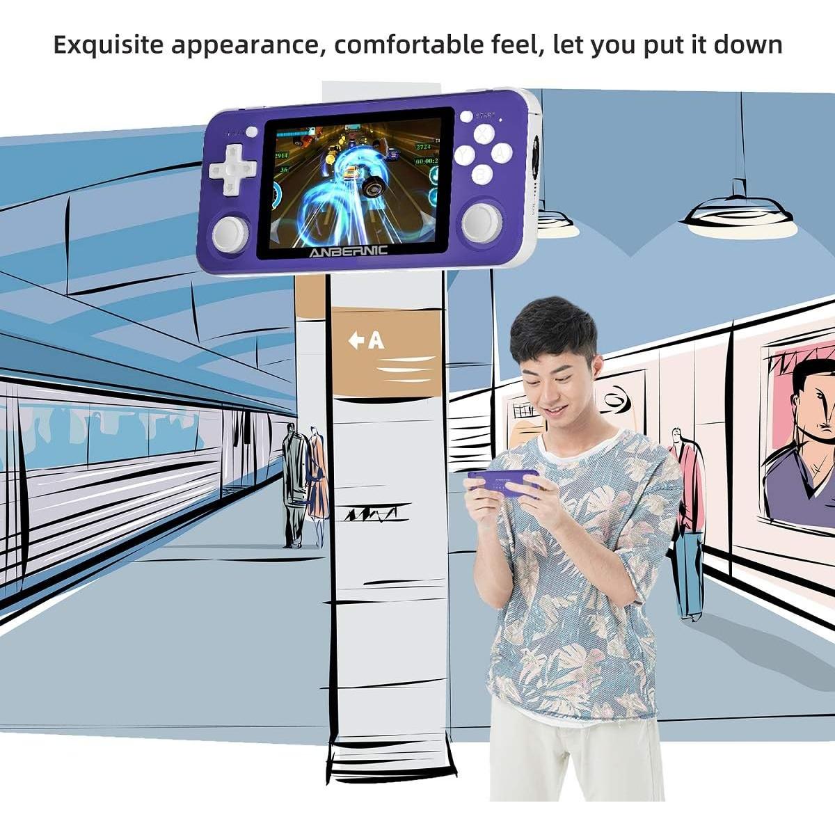 Consola de Juegos Portátil RG351P 3.5" IPS 64GB 2500 Juegos