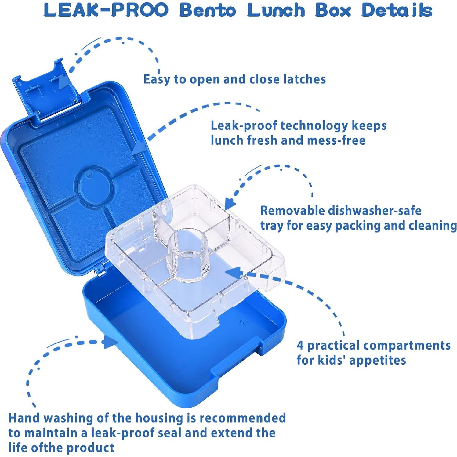 Juego de Caja de Almuerzo Bento Howeemo con Termo 300ml