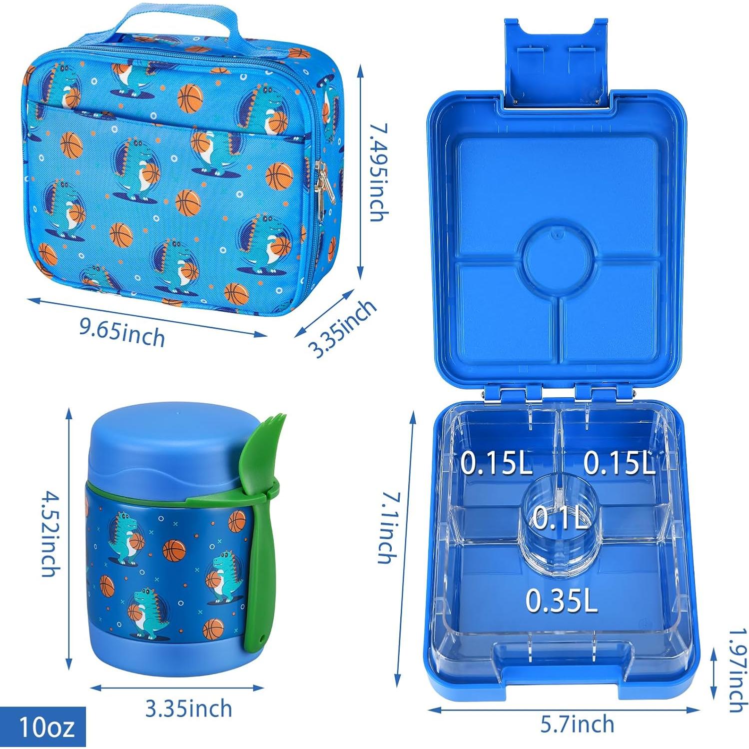 Juego de Caja de Almuerzo Bento Howeemo con Termo 300ml