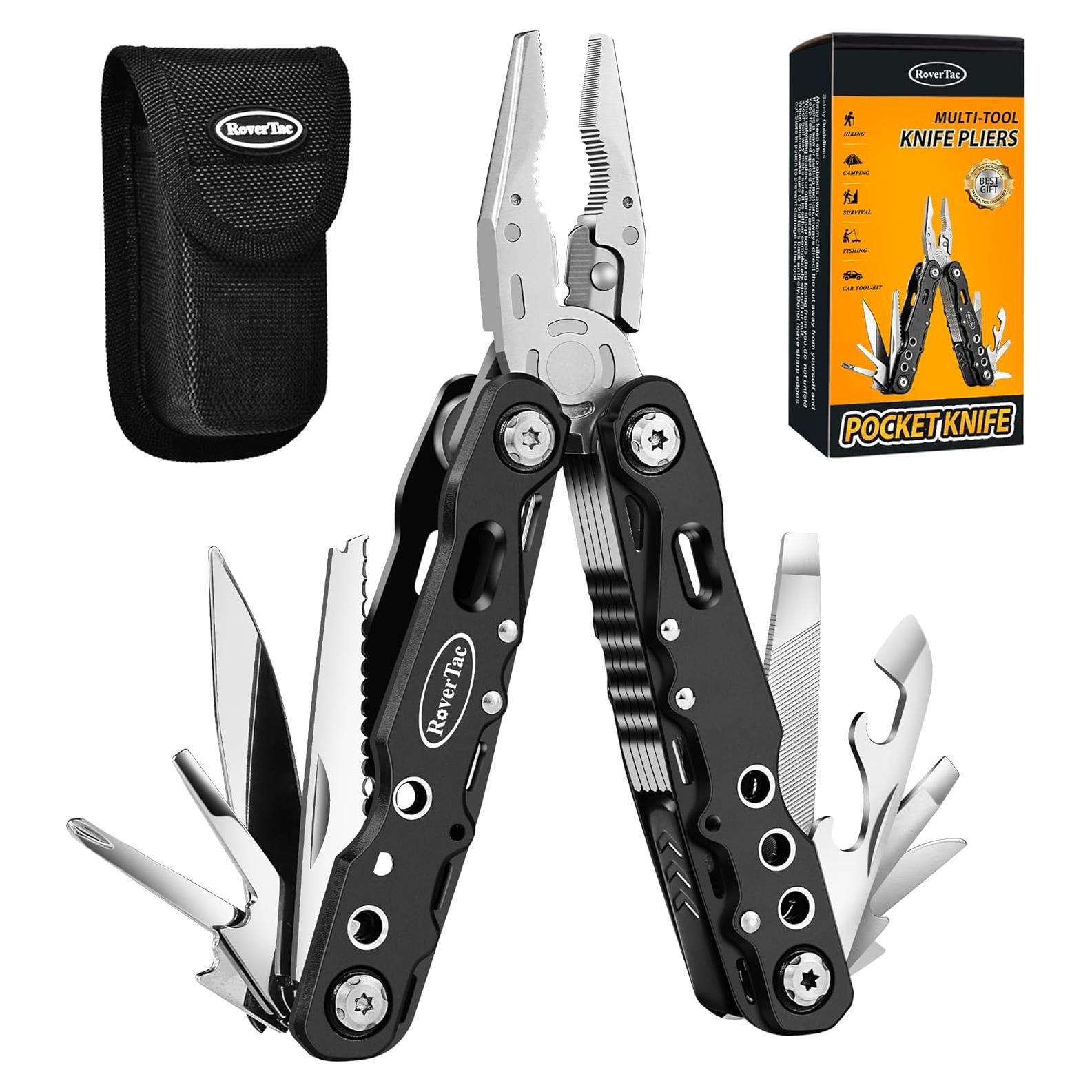 Multiherramienta RoverTac 14 en 1 Alicates Cuchillo Camping