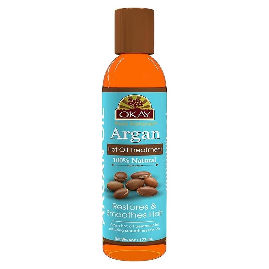 OKAY Aceite de Argán Natural 170 ml - Tratamiento Caliente para Cabello