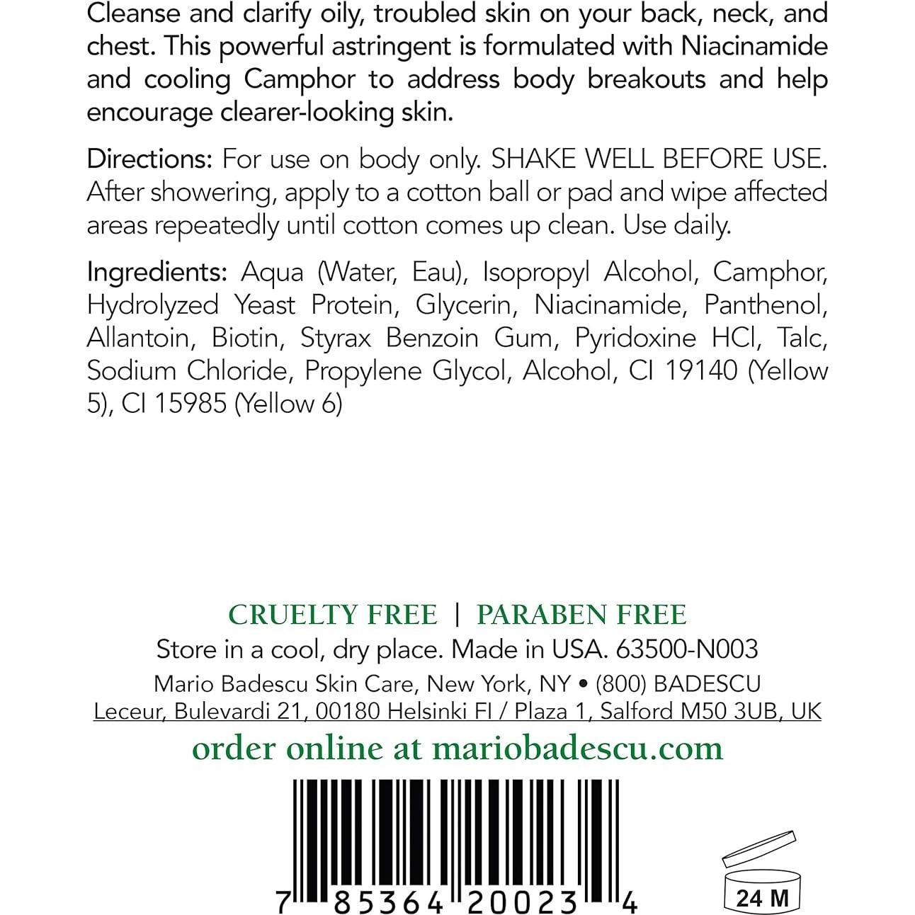 Tónico Limpiador Mario Badescu 236.6 ml para Piel Grasa