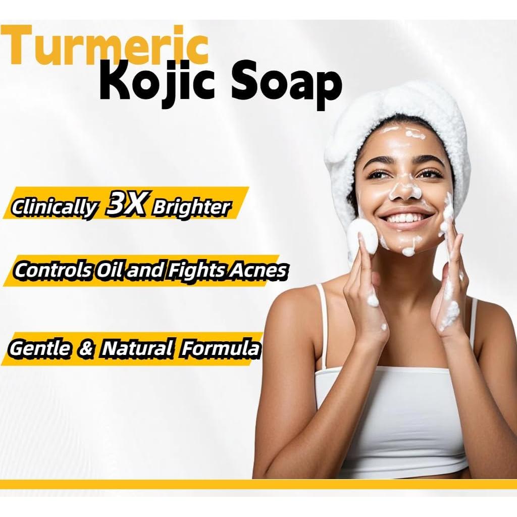 Jabón Natural de Limón y Cúrcuma Beauty Beauty - 3 Piezas