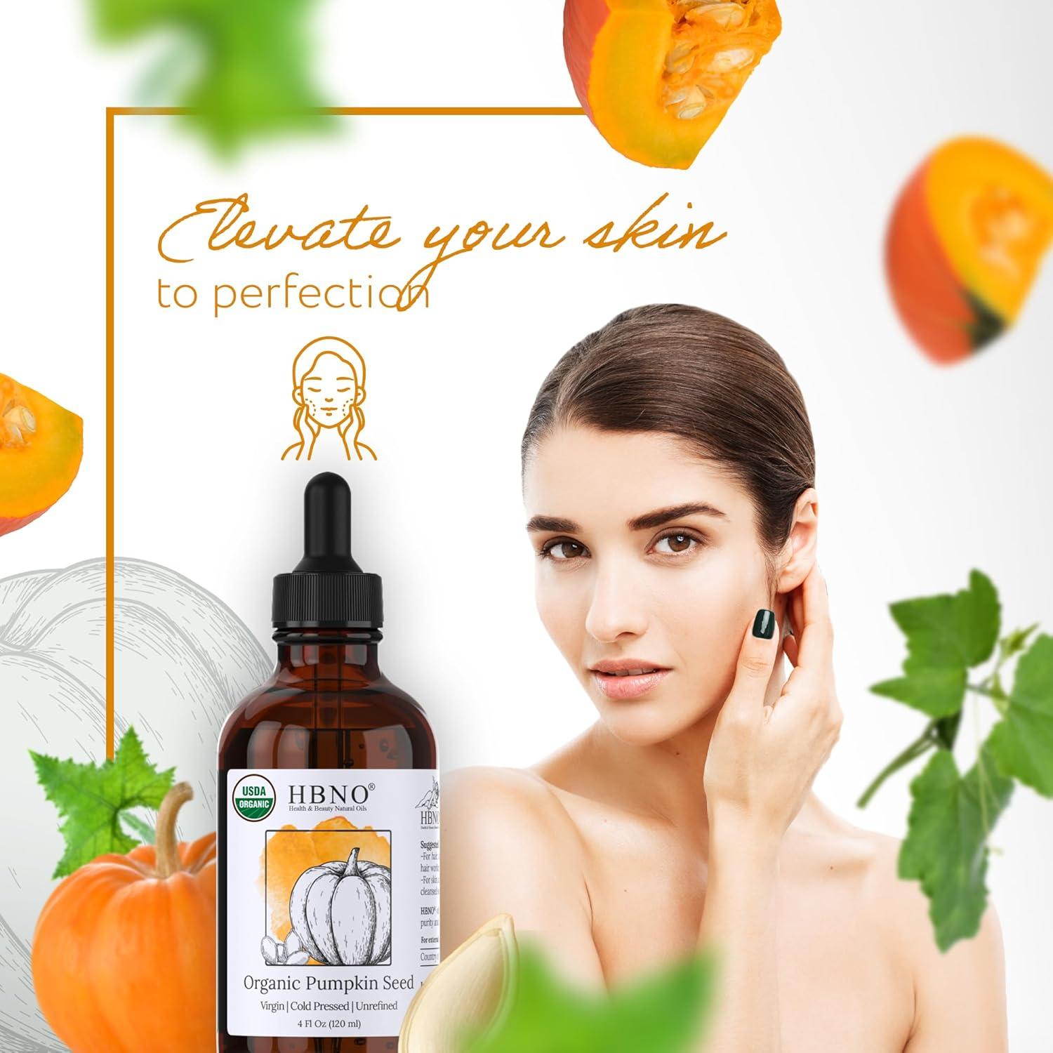 Aceite de Semilla de Calabaza Orgánico HBNO 120 ml Prensado en Frío