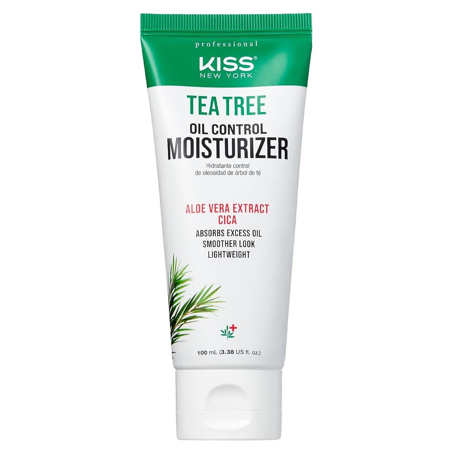 Hidratante Facial Kiss New York 100 ml Cica Aloe Árbol de Té