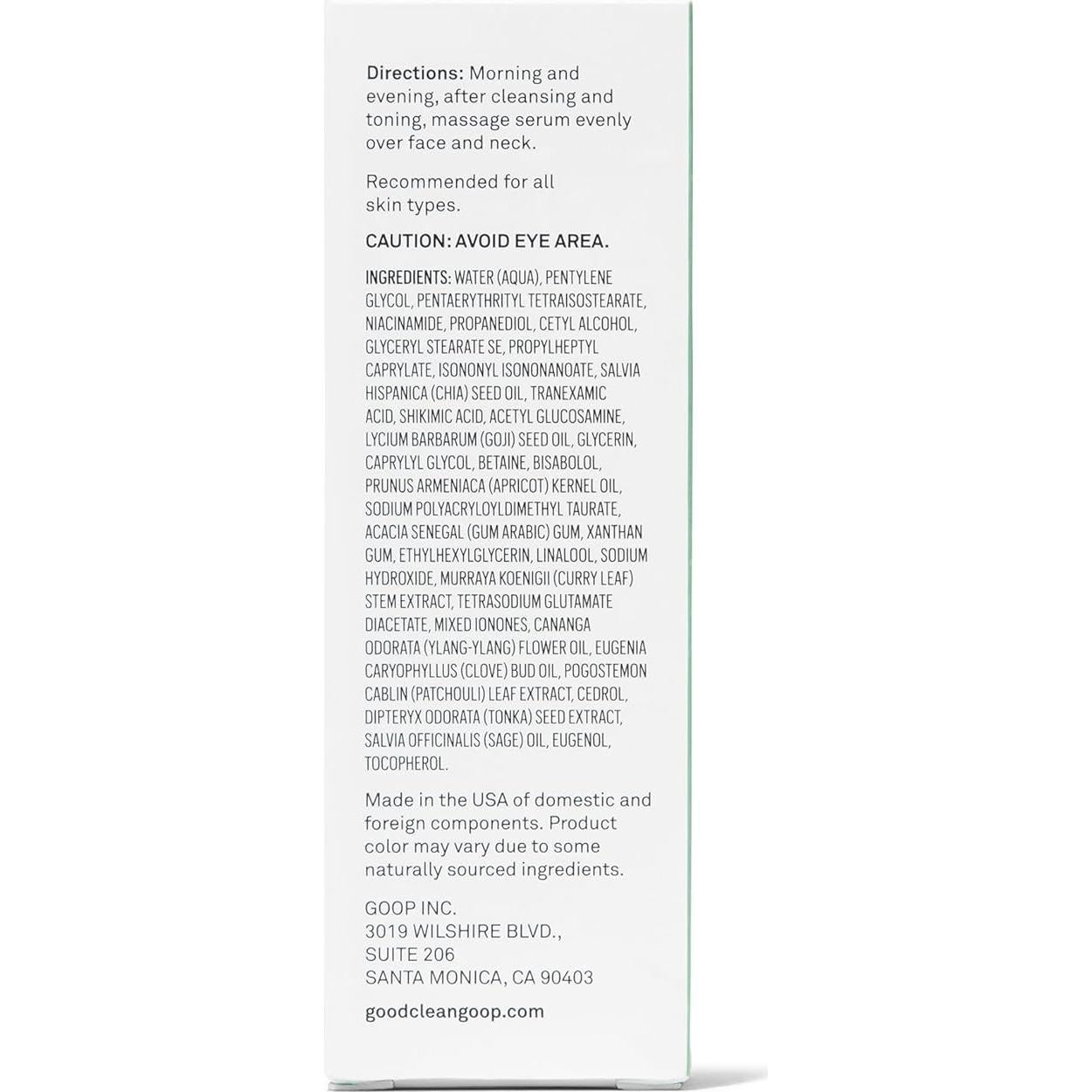 Suero Facial Antienvejecimiento goop 29.57 ml | Ácido Tranexámico y Shikímico