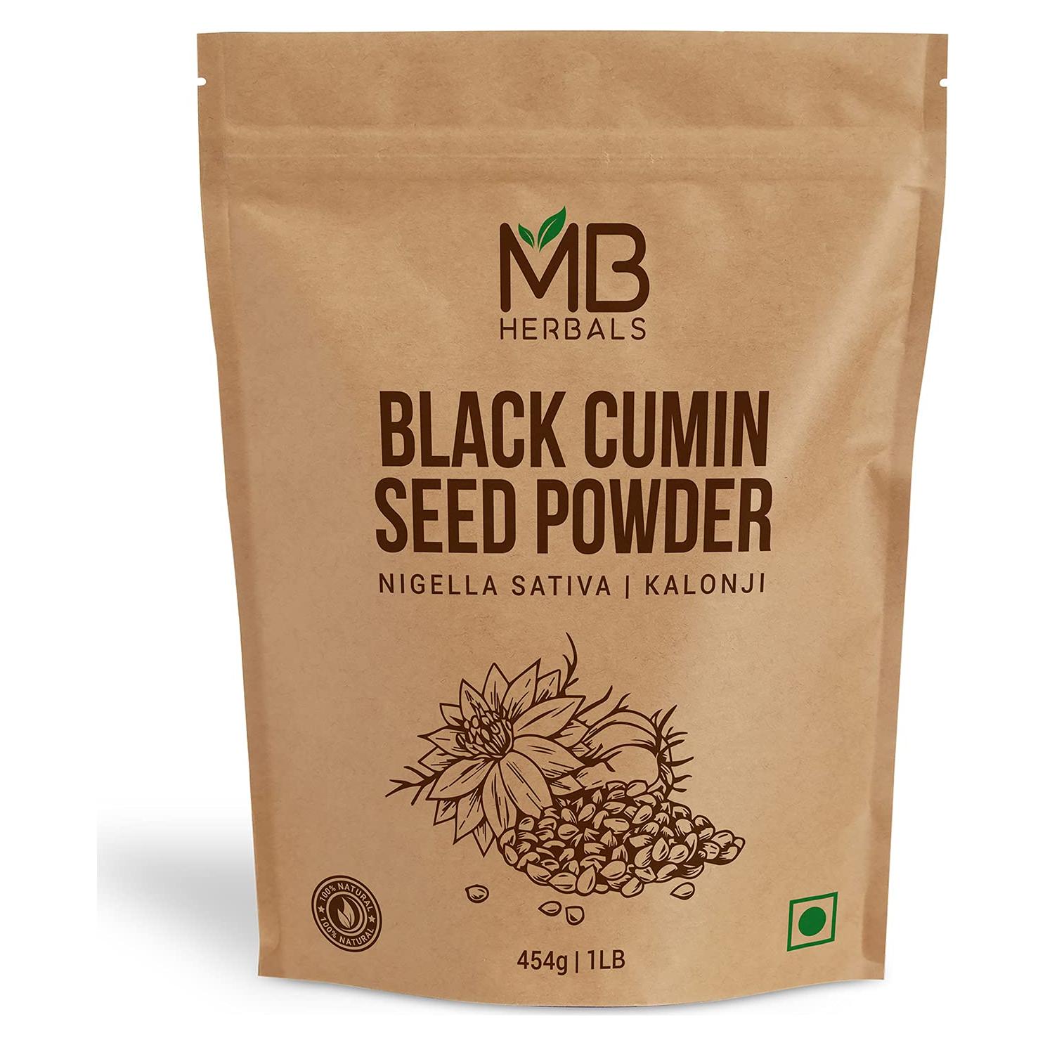 Polvo de Semilla de Comino Negro MB Herbals 454g - Sin GMO
