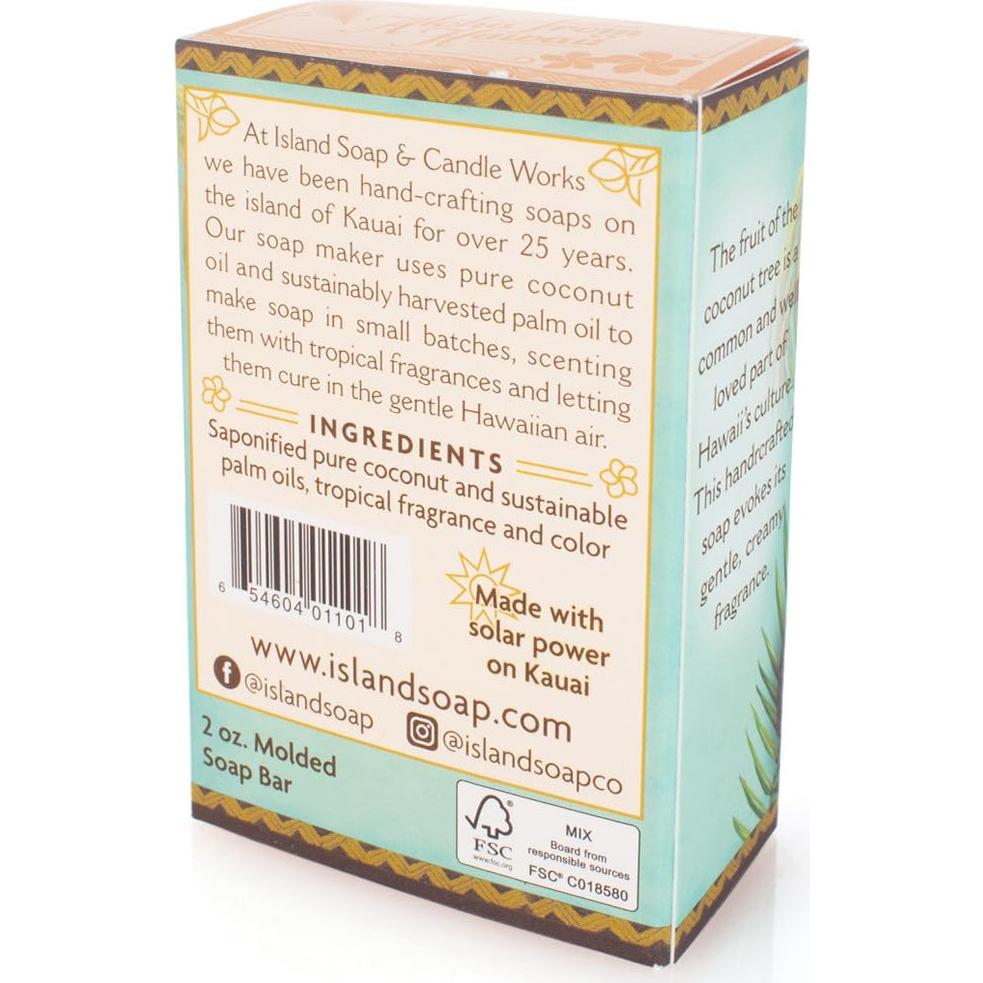 Jabón Artesanal de Coco Island Soap 56.7 g Hecho en Hawái