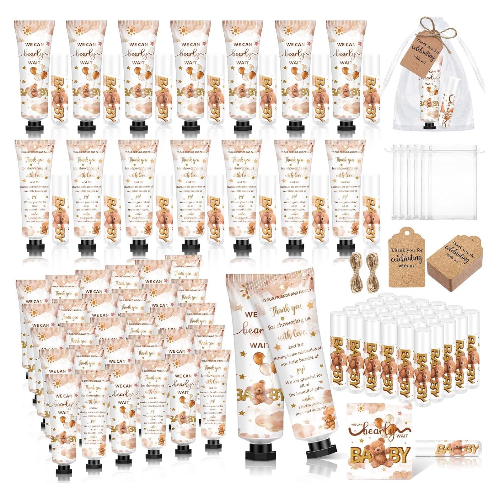 50 Sets Loción de Manos y Bálsamo Labial Dimsile Oso