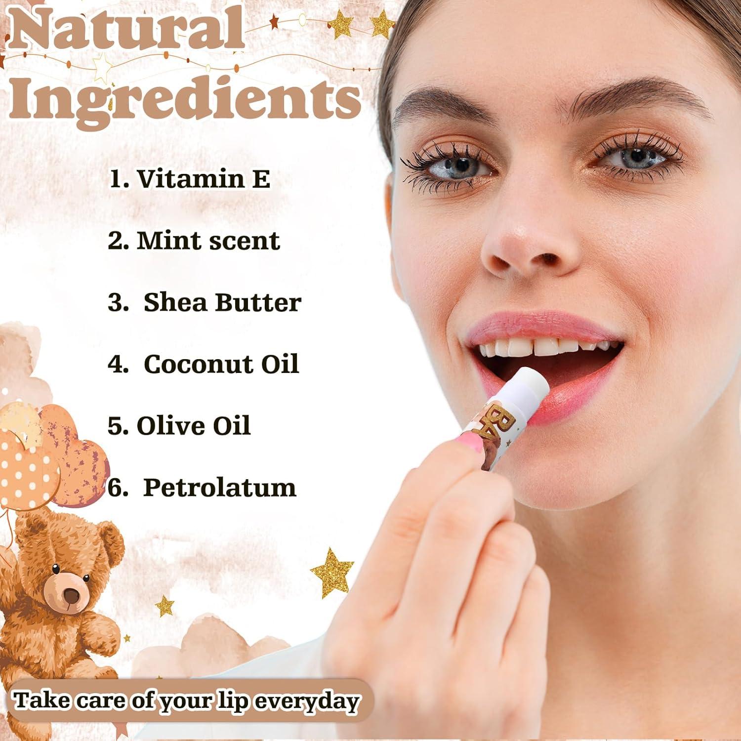 50 Sets Loción de Manos y Bálsamo Labial Dimsile Oso