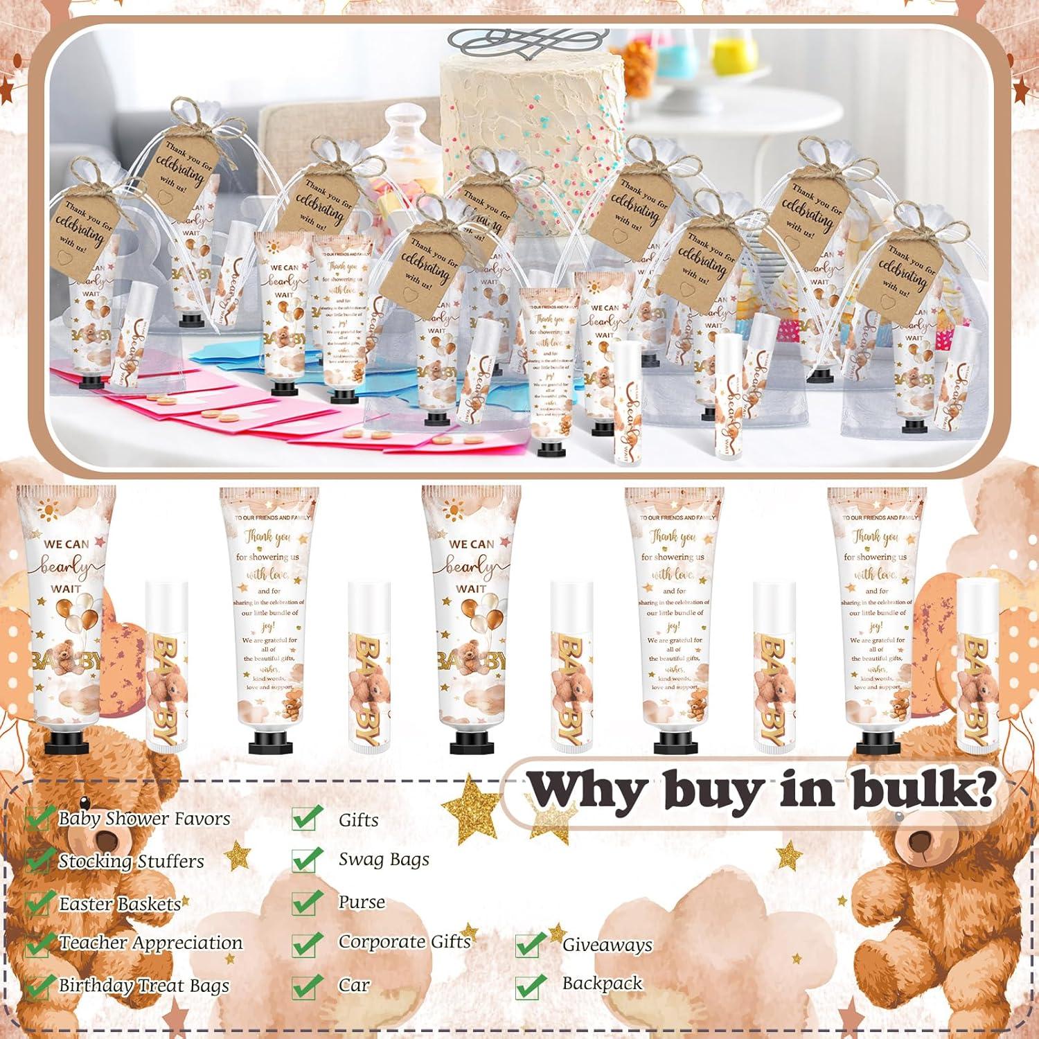 50 Sets Loción de Manos y Bálsamo Labial Dimsile Oso