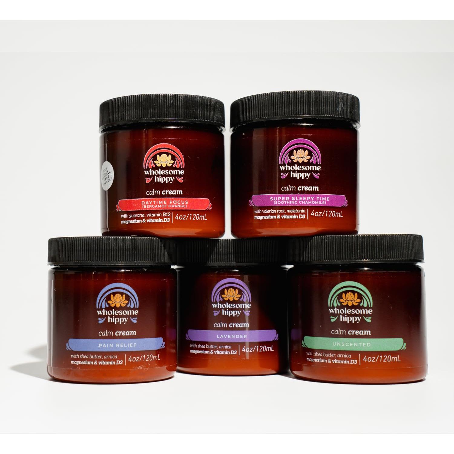 Crema Calmante Wholesome Hippy 100% Natural 113g - Magnesio y Vitamina B12