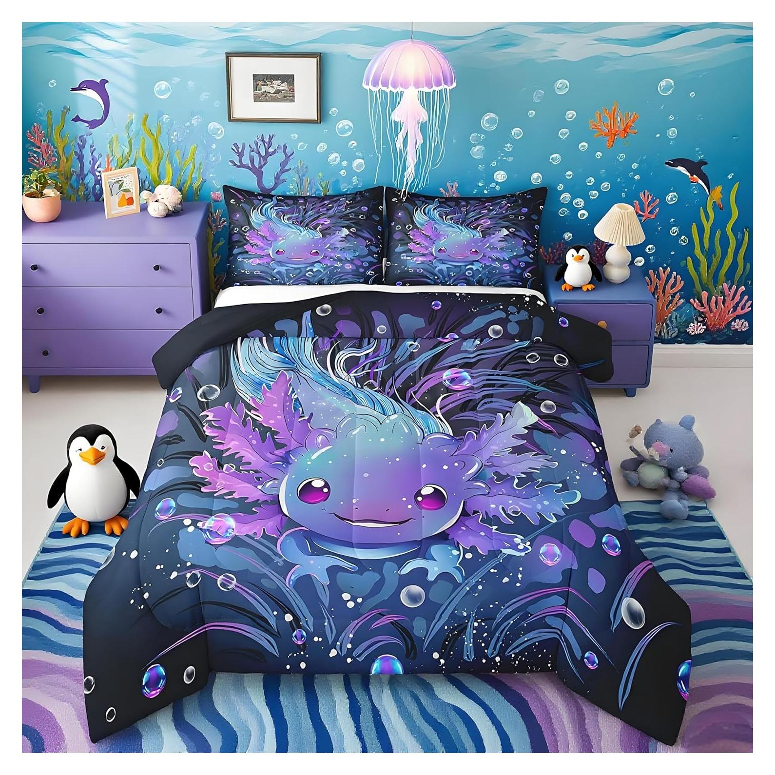 Conjunto de Ropa de Cama Individual Feelyou Axolotl 173x229 cm