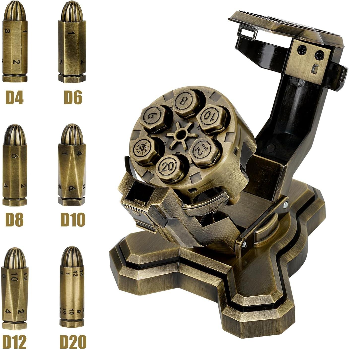 Conjunto de Dados de Revólver WFIGHT - 6 Dados de Zinc en Estuche