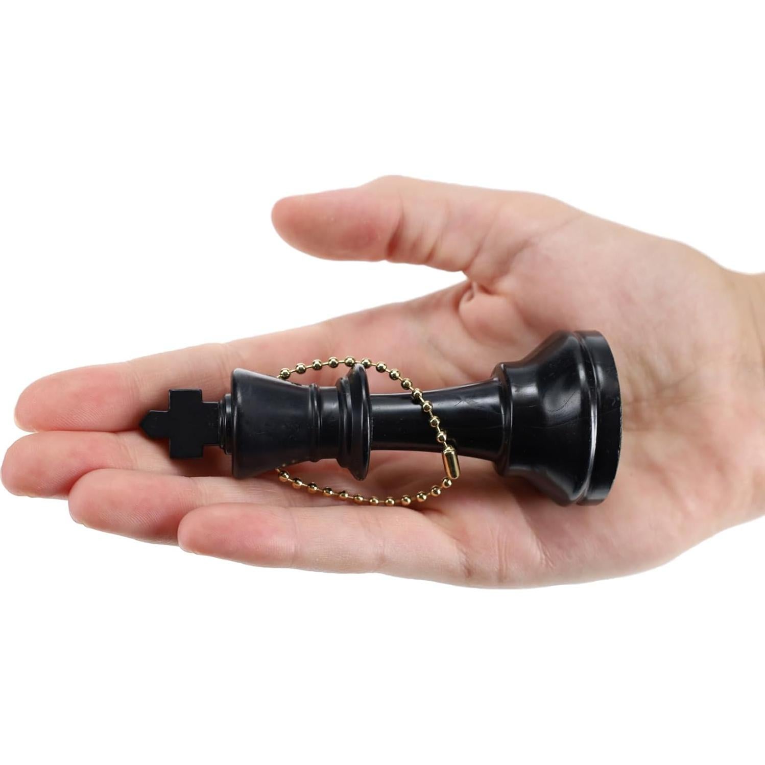 Conjunto de Ajedrez en Llavero WE Games - 17 Piezas Plástico Negro