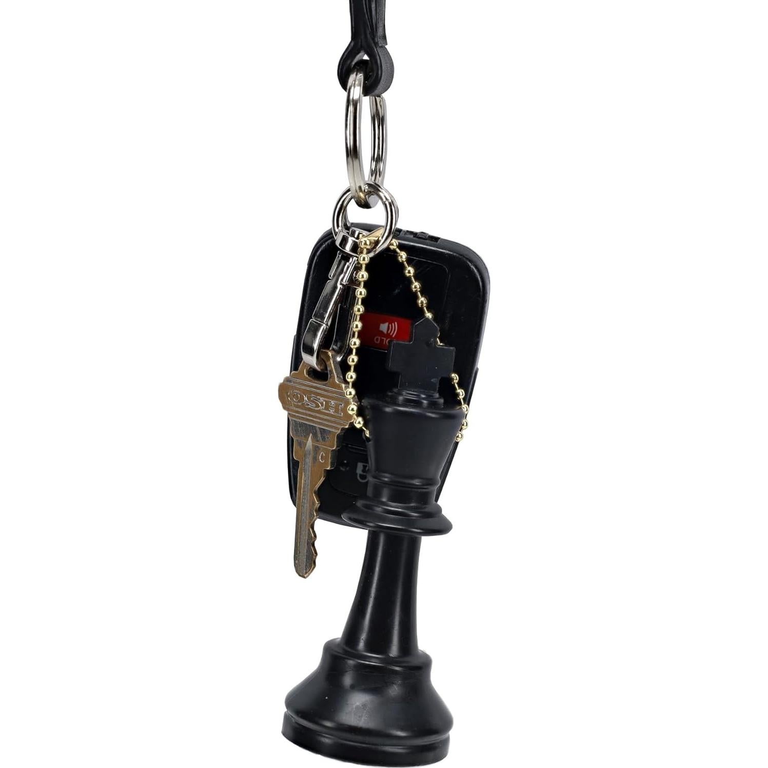 Conjunto de Ajedrez en Llavero WE Games - 17 Piezas Plástico Negro