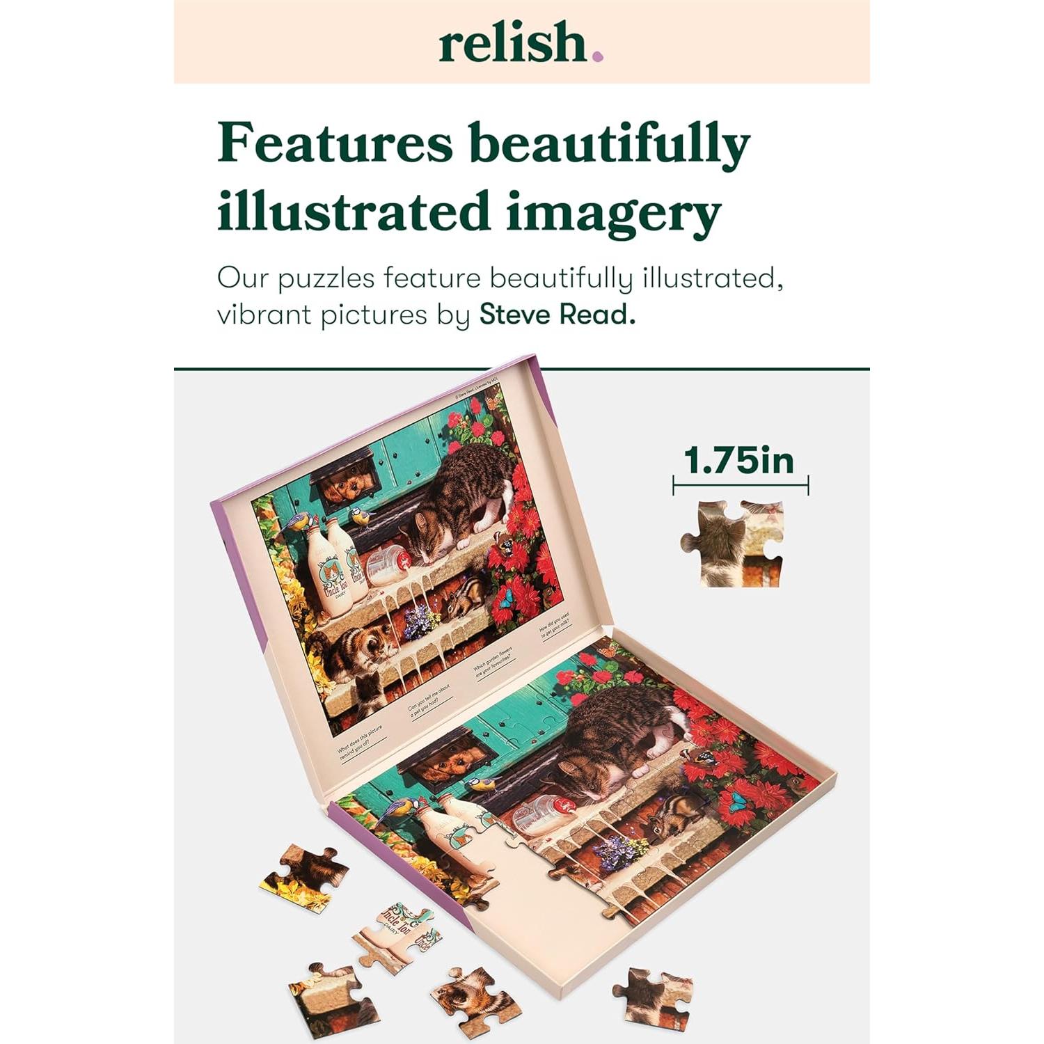 Rompecabezas Grande Relish 35 Piezas Bigotes de Gato