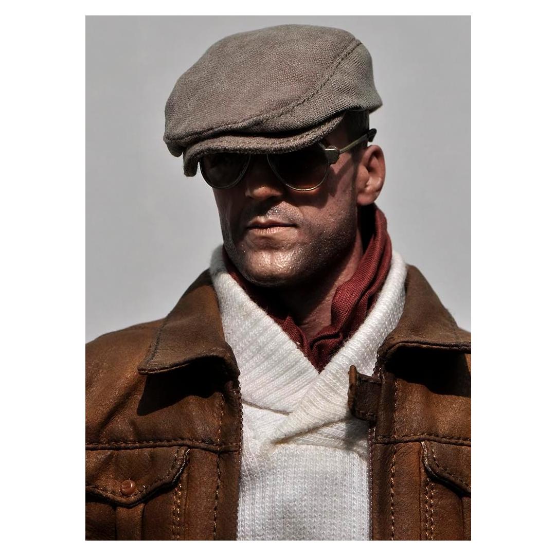 Sombrero Beret Desgastado ORIELOAN para Figura 1/6 Verde-Gris