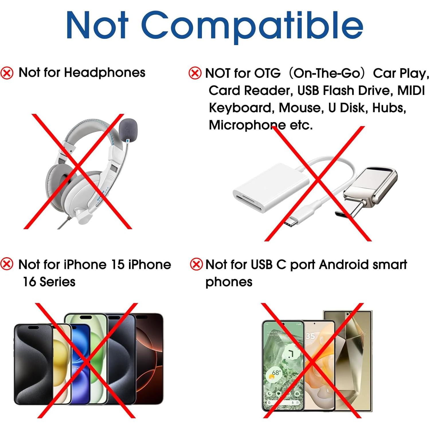 Adaptador USB C hembra a Lightning macho TechMatte 2 Pack 2.2A