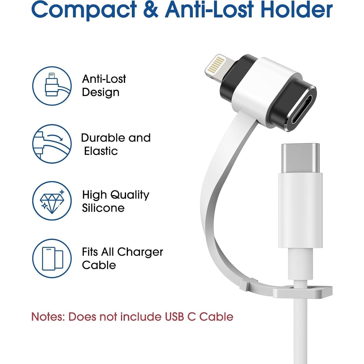 Adaptador USB C hembra a Lightning macho TechMatte 2 Pack 2.2A