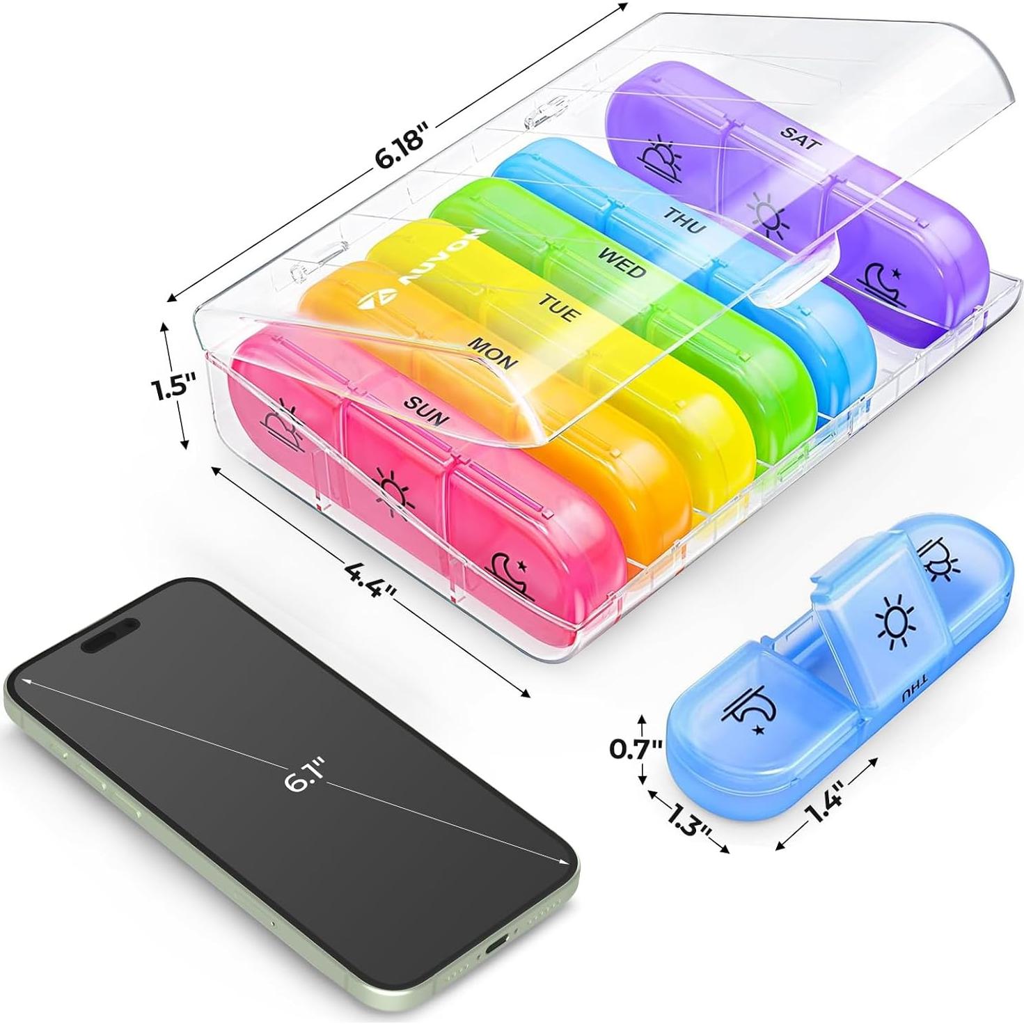 Organizador Semanal de Pastillas AUVON 3 Veces al Día Grande