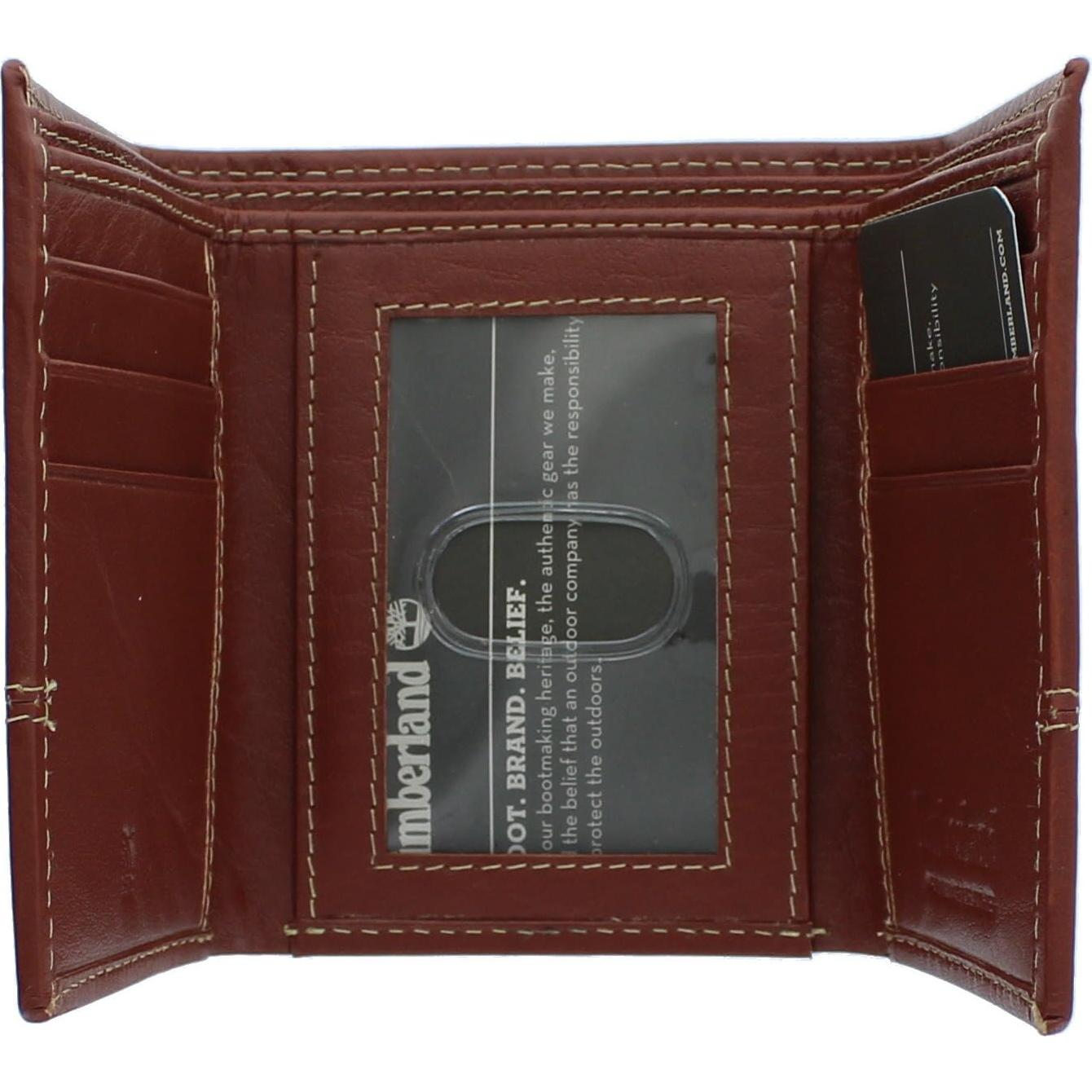 Billetera Trifold de Cuero Genuino Timberland con Bloqueo RFID