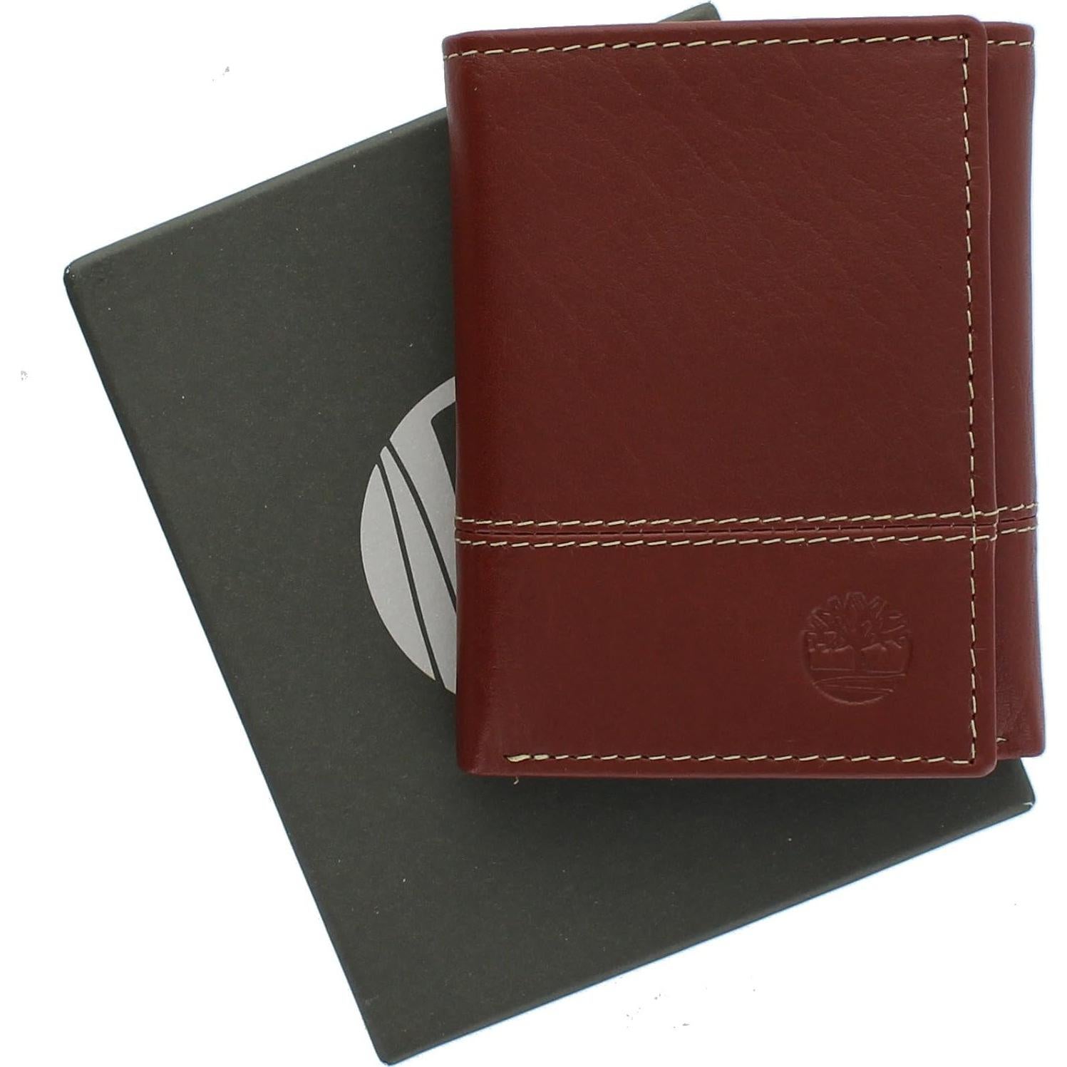 Billetera Trifold de Cuero Genuino Timberland con Bloqueo RFID