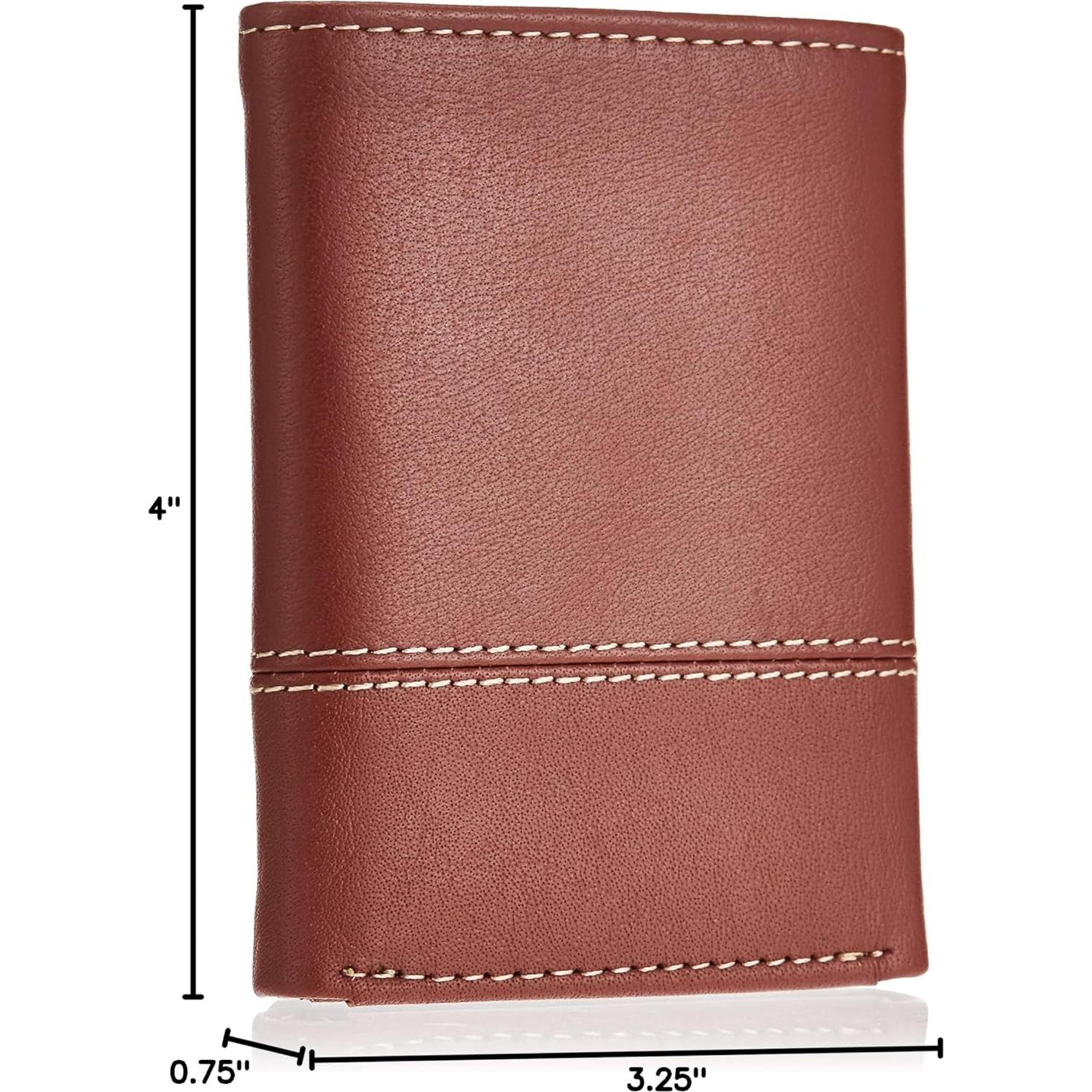 Billetera Trifold de Cuero Genuino Timberland con Bloqueo RFID