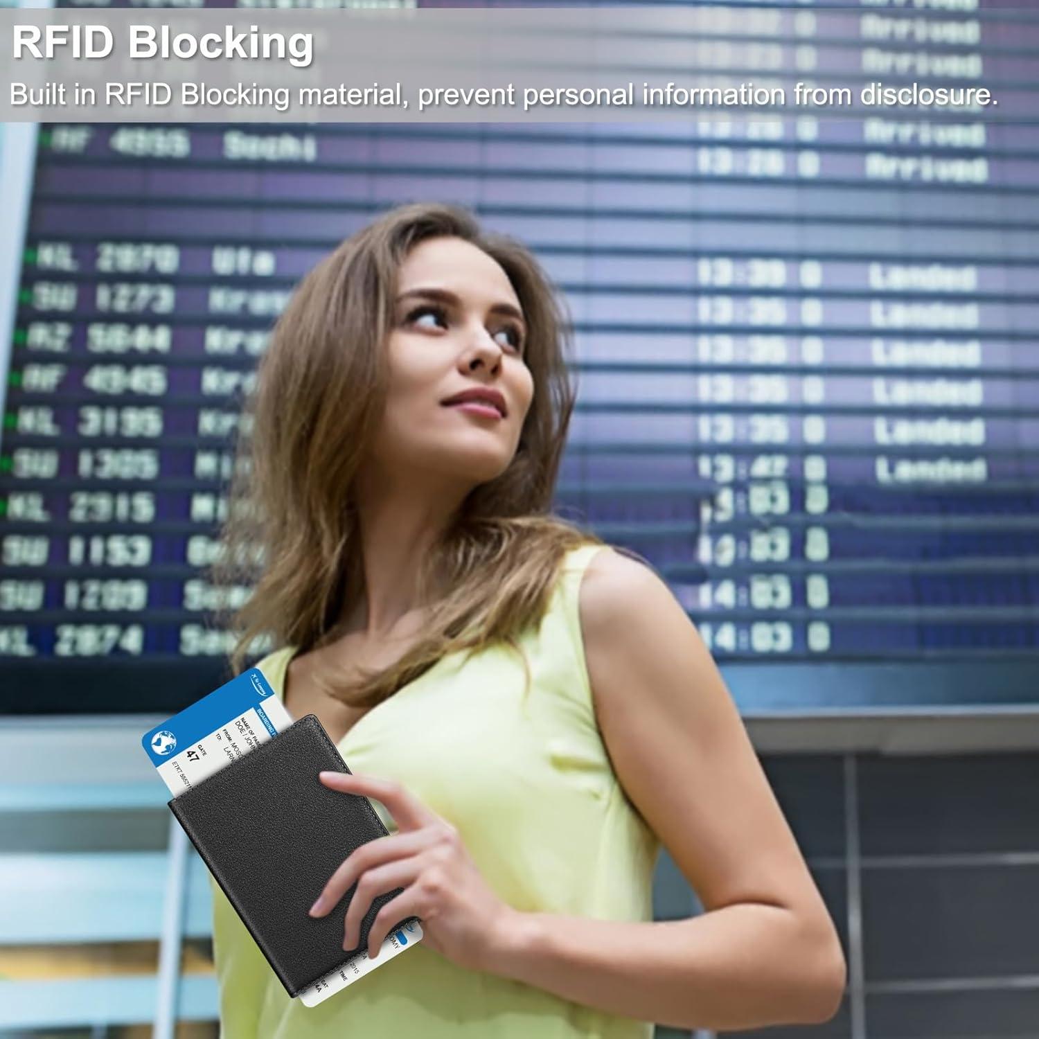 Portafolio de Pasaporte Fintie APPA Slim con Bloqueo RFID