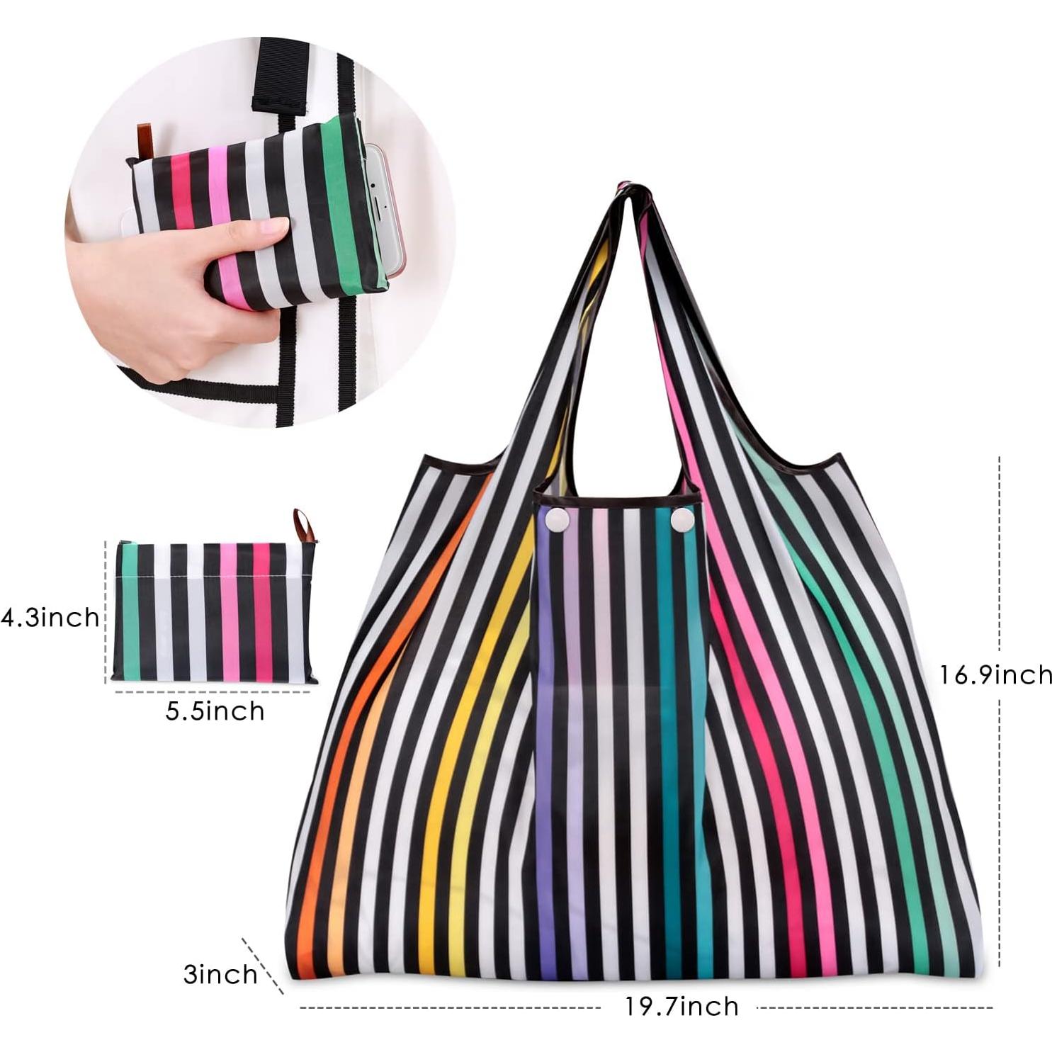 Bolsas de Compras Reutilizables KINGMAS Plegables Ecológicas 50 cm