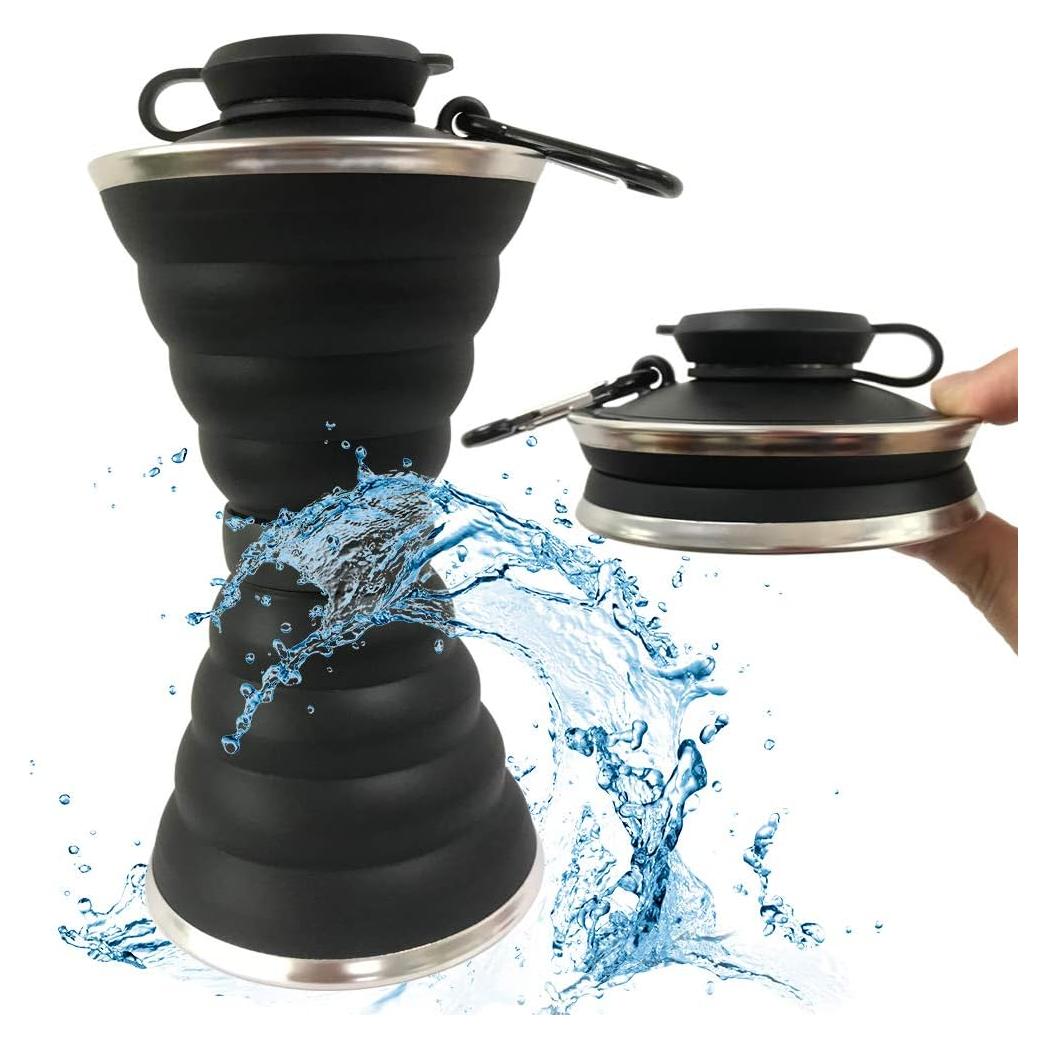 Botella de Agua Plegable SEMETOR 500ml Silicona Reutilizable