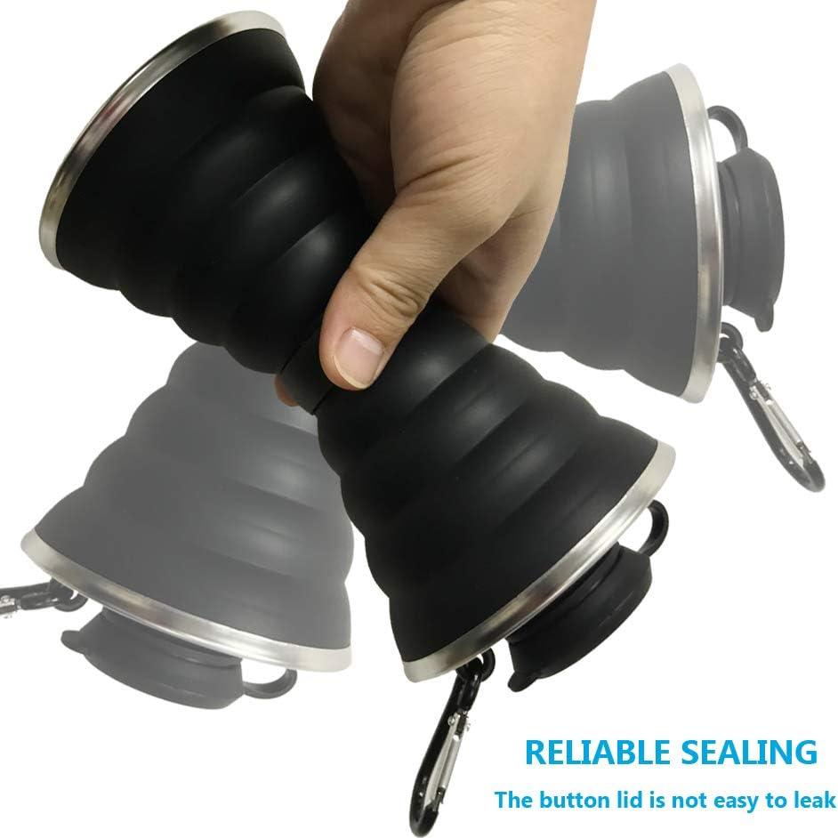 Botella de Agua Plegable SEMETOR 500ml Silicona Reutilizable