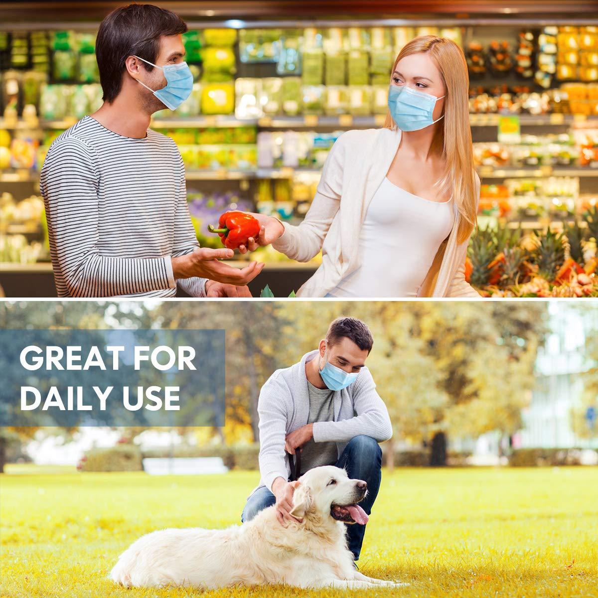 Mascarilla desechable HDFK 3 capas azul para adultos 50 unidades