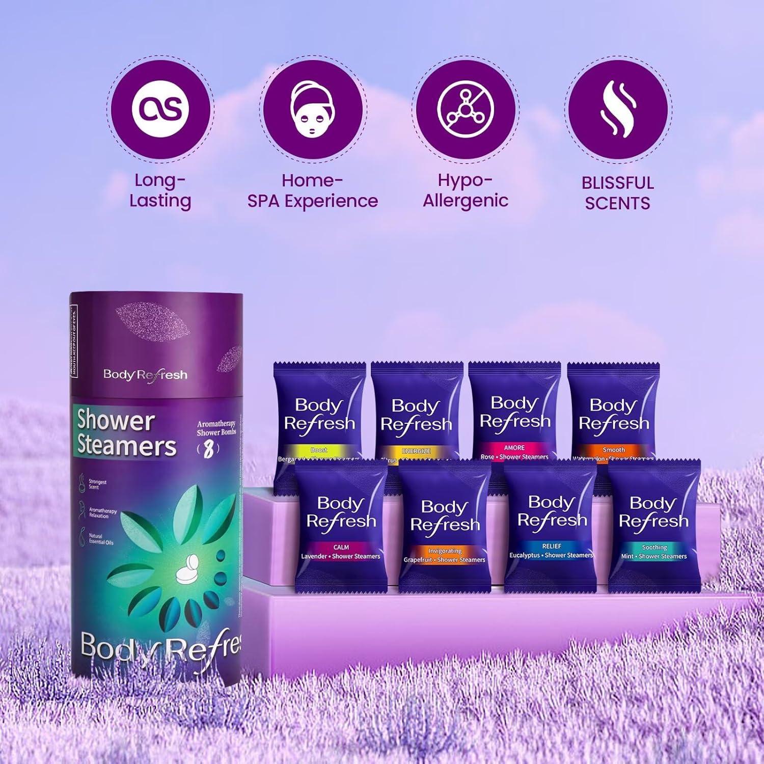 Bombas de Ducha Aromaterapia BodyRefresh - Paquete de 8