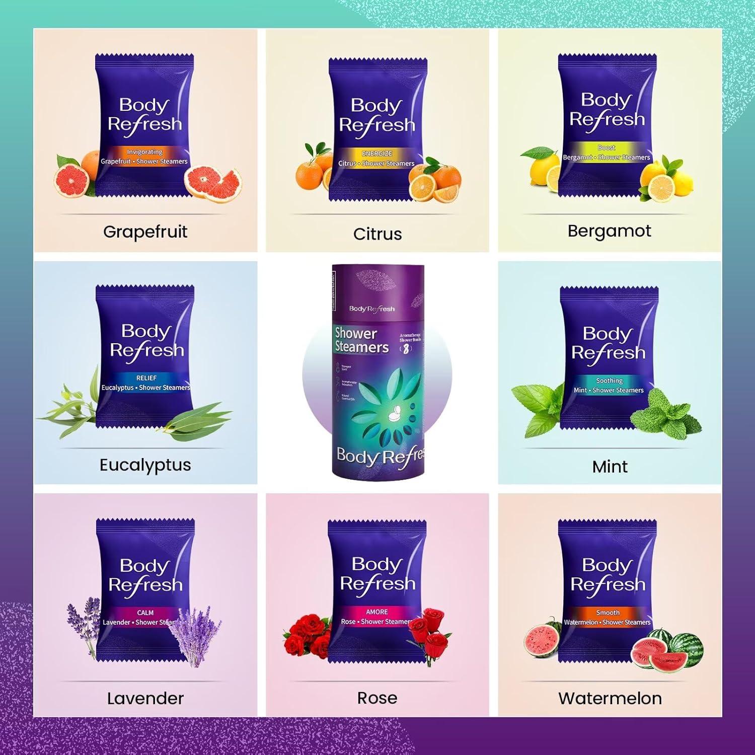 Bombas de Ducha Aromaterapia BodyRefresh - Paquete de 8