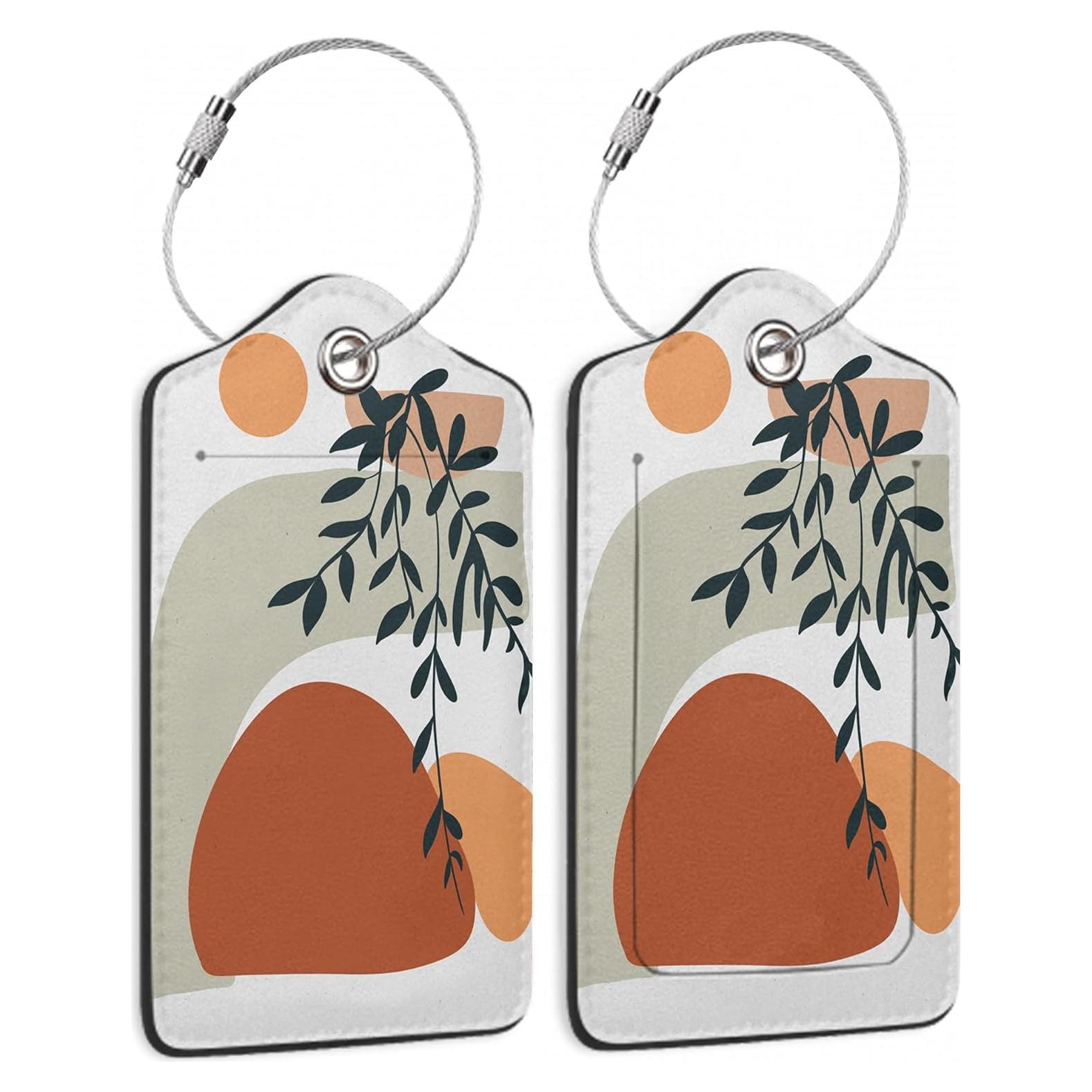 Etiquetas de Equipaje SKYDAWNY Boho Hojas de Sol 2 Piezas