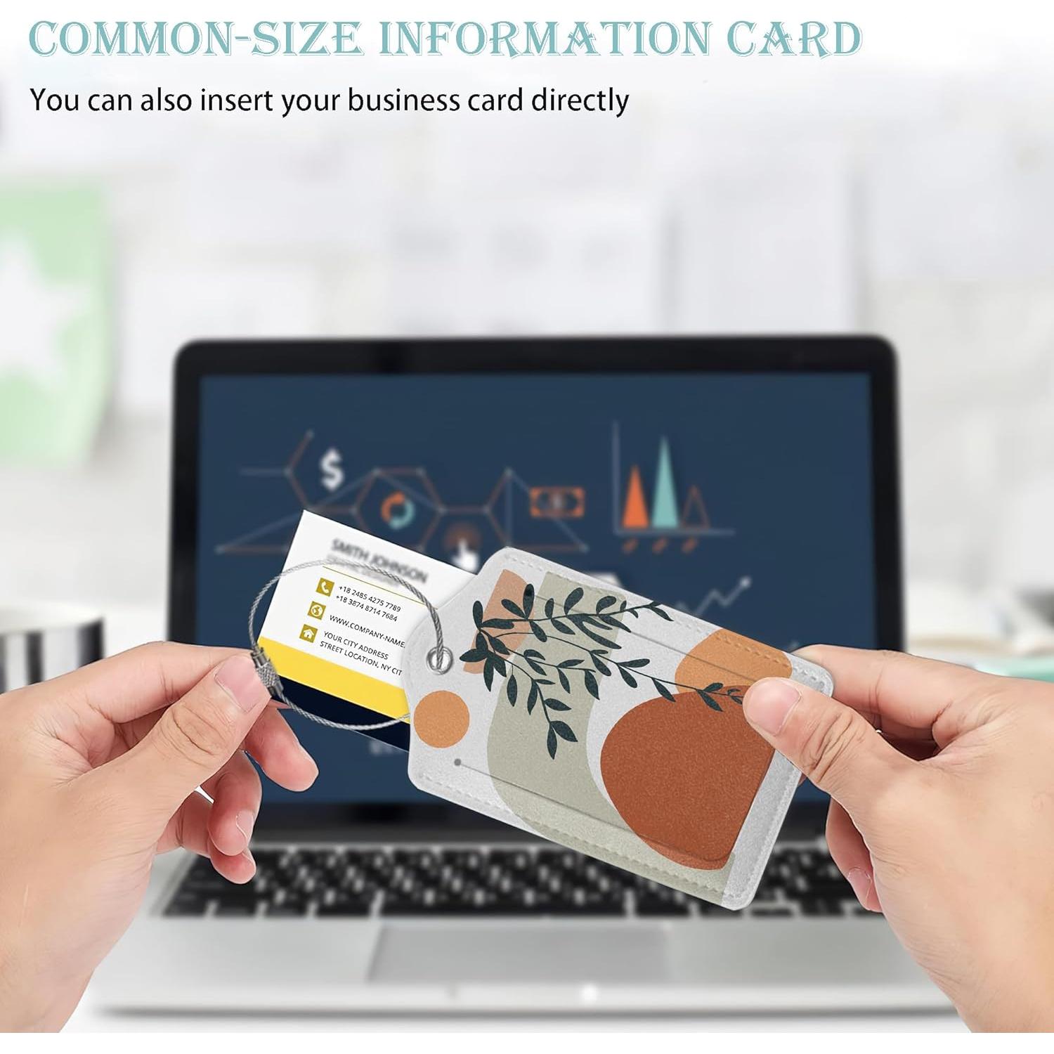 Etiquetas de Equipaje SKYDAWNY Boho Hojas de Sol 2 Piezas