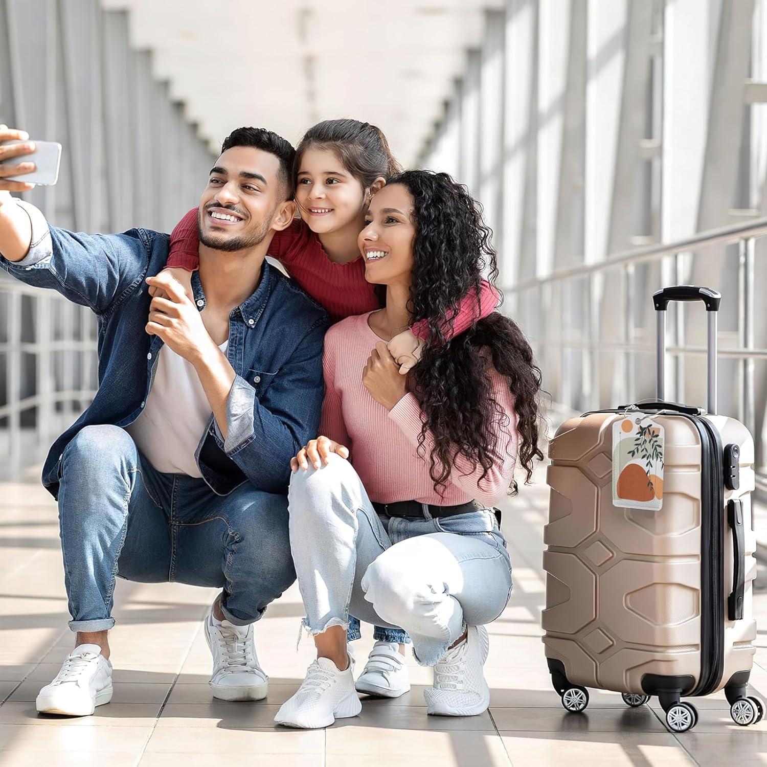 Etiquetas de Equipaje SKYDAWNY Boho Hojas de Sol 2 Piezas