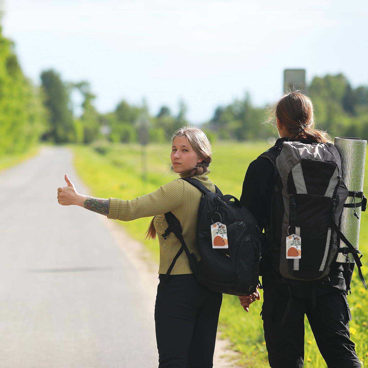 Etiquetas de Equipaje SKYDAWNY Boho Hojas de Sol 2 Piezas