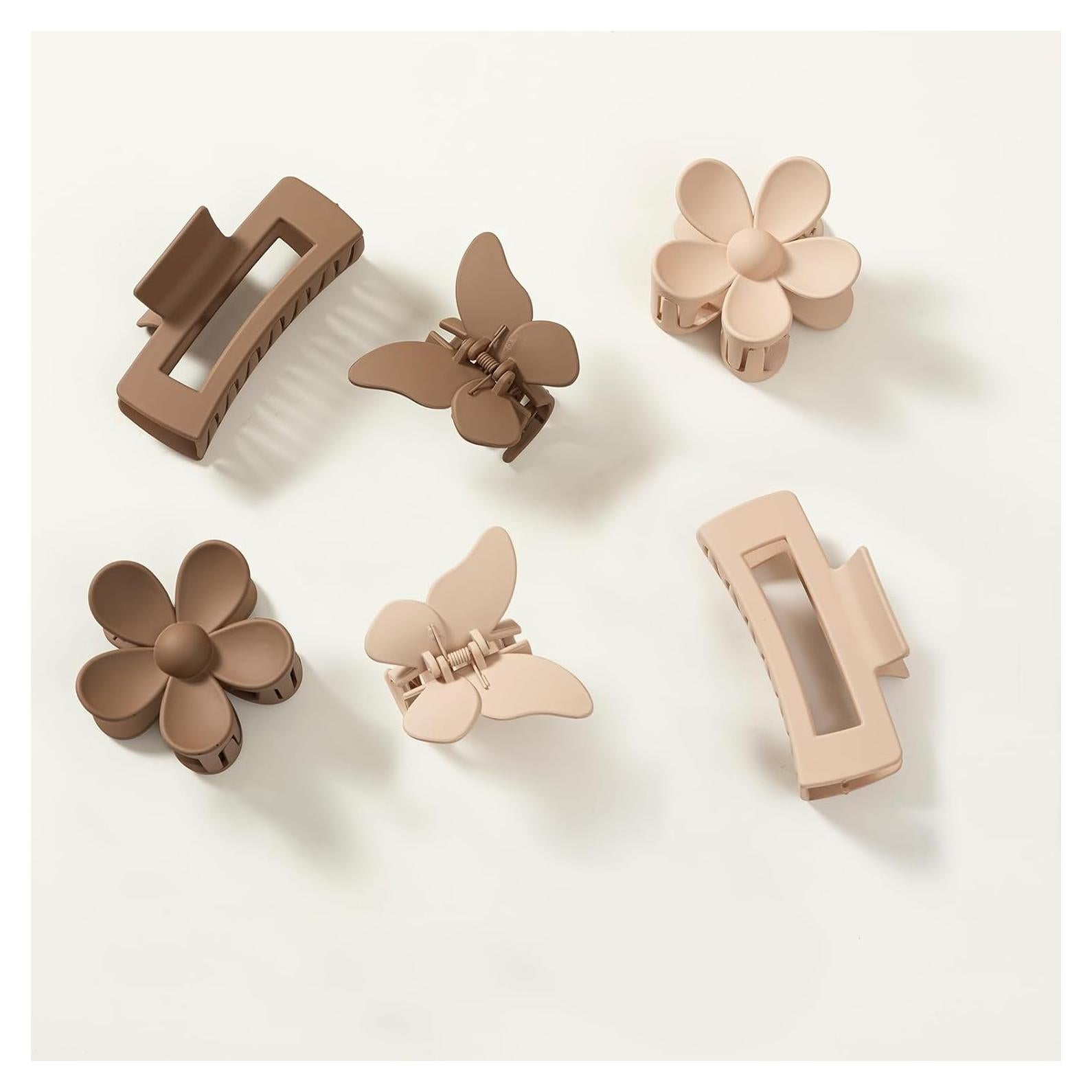 6 Clips de Garra para Cabello Sunolga - Antideslizantes y Ligeros